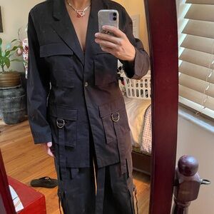 Dope Black Women's Utility Suit with open back